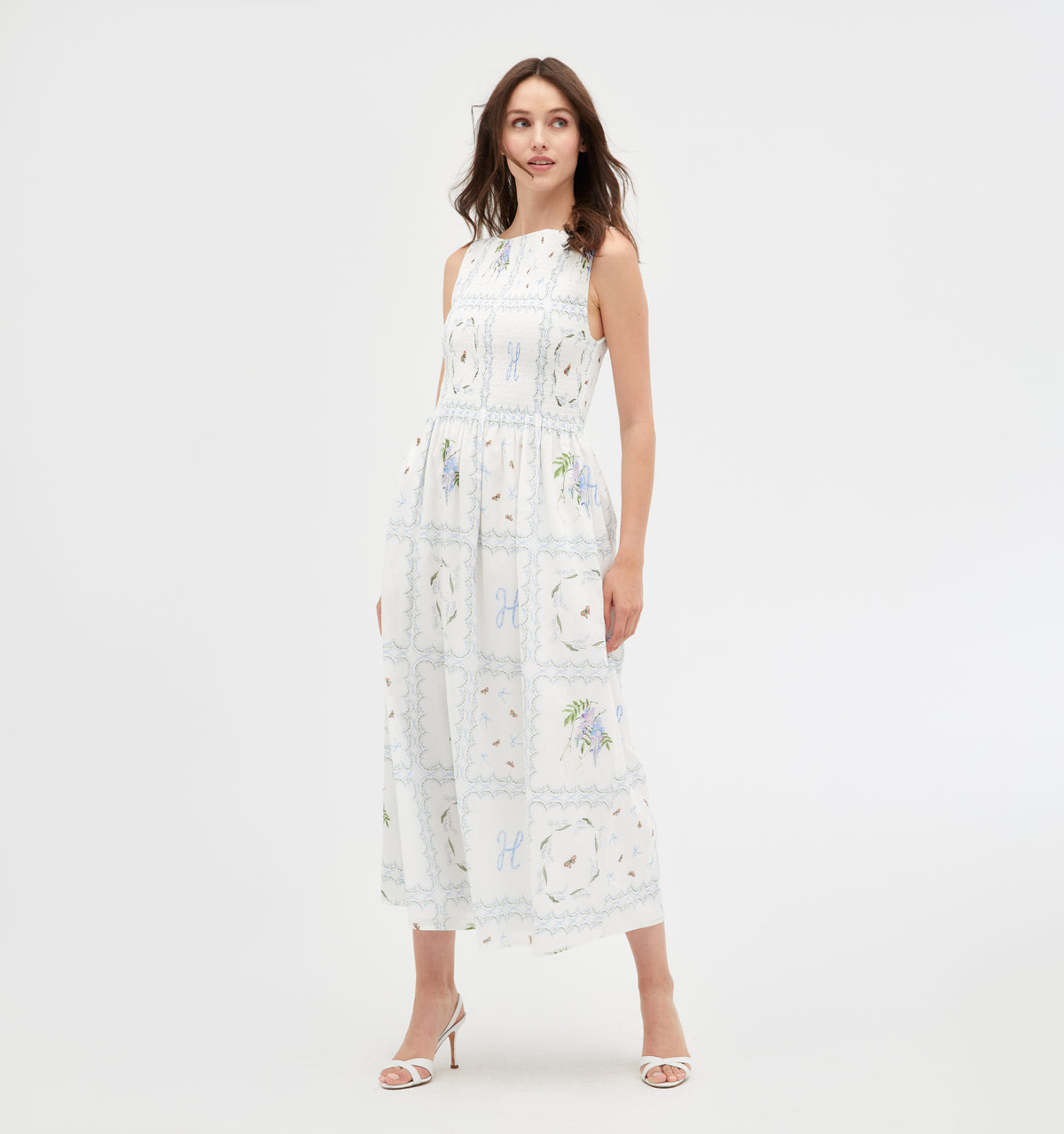 White Floral Patchwork Hill House Home