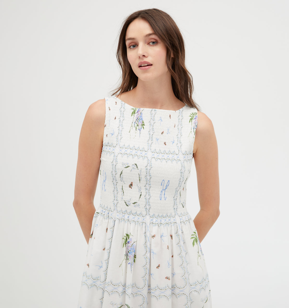 White Floral Patchwork Hill House Home