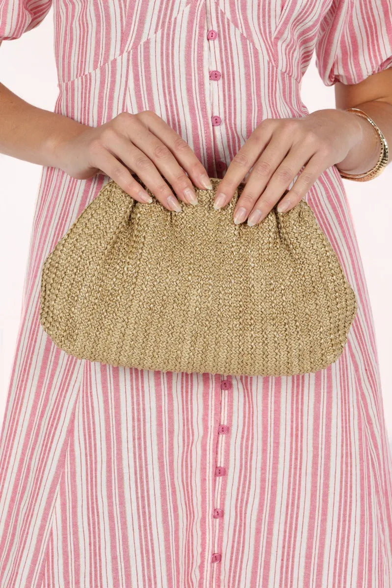 Stella Straw Clutch