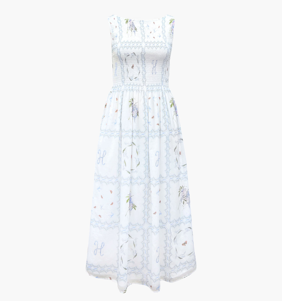 White Floral Patchwork Hill House Home